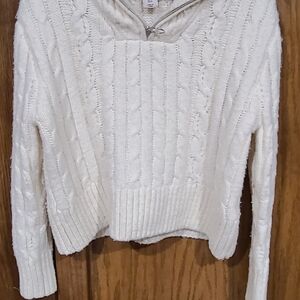 Sincerely Jules Cream Cable Knit Turtleneck Sweater